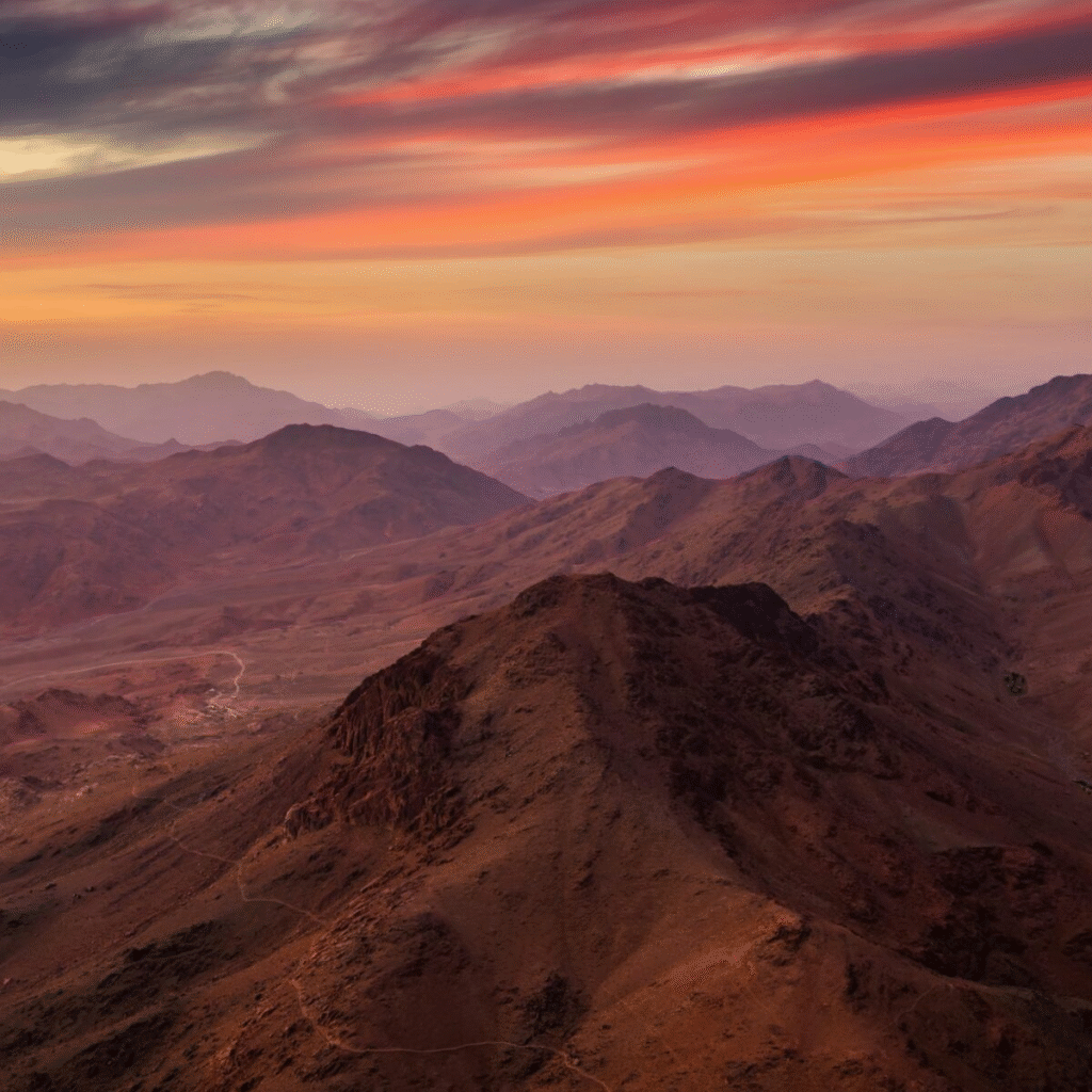 pustynia Egipt zachód słońca